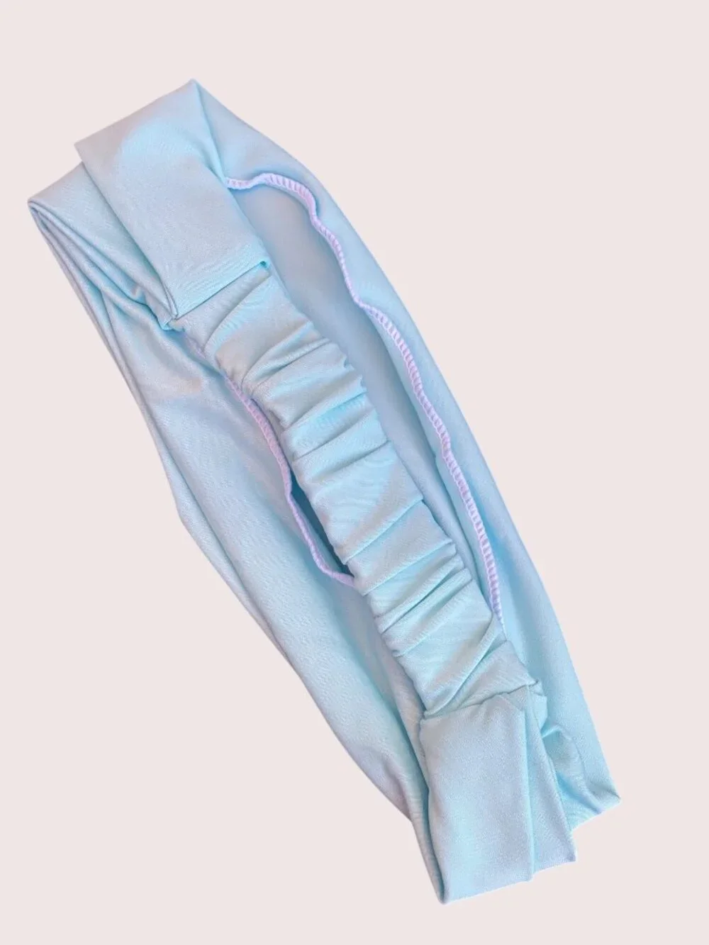 2 Fabric Headband Elastic Back Wear Wide Thin Hair  Blue Pastel Coquette NEW